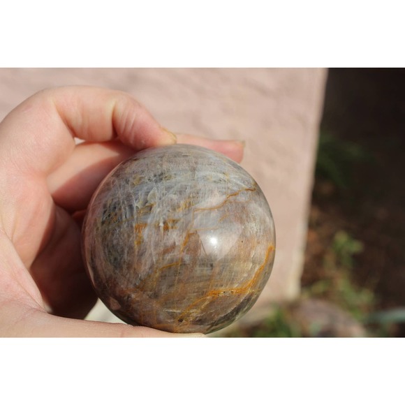 Black Moon stone Sphere divine feminine - Picture 4 of 6